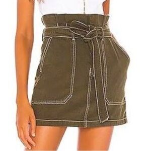Free People green utility skirt size 2